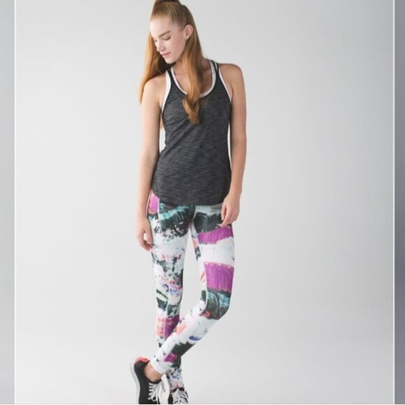 Lululemon Speed Tight III *All Full-On Lux. Pigment Wave Multi / Blk/ Regal plum - Picture 5 of 12